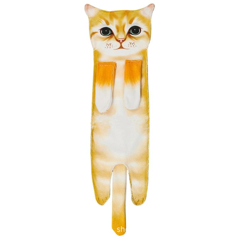 Lustiges Hundehandtuch für Badezimmer Küche Realistisch Baumwolle Katze Welpe Kätzchen Waschlappen Super Absorbent Weich für Heimdekoration