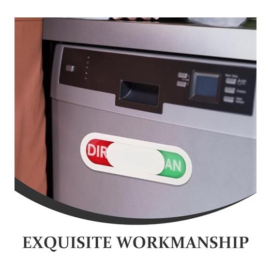 COHEALI Dishwasher Magnet, Magnetic Display Sign To Indicate Cleanliness and Dirt, ABS Material, Acrylic, White, Useful Goods for Home, Kitchen and