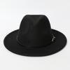 Simple Solid Color Fedora with Belt Buckle, European and American Felt Hat, Parent-child Casual Cowboy Hat, Classic Jazz Hat for Men and Women
