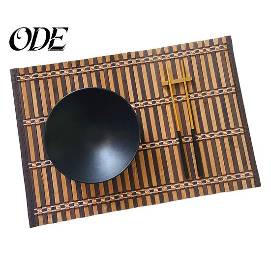 Natural Bamboo Table Mats Woven Placemat Retangle Shape Thickened Heat-Resistant Oil-Resistant Non-Slip Place Settings Parties Weddings Banquets