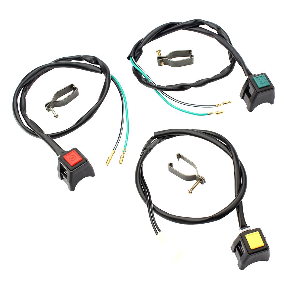 22mm Durable ATV Motorrad Dual Sport Quad Start Horn Kill Off Stop Schalter Taste Motorrad Zubehör Steuergriff Schalter