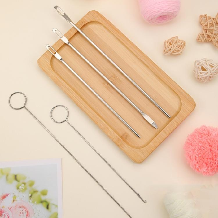 8Pieces Flexible Drawstring Threader Drawstring Turner Hook Metal Drawstring Tweezers Sewing Knitting Accessories