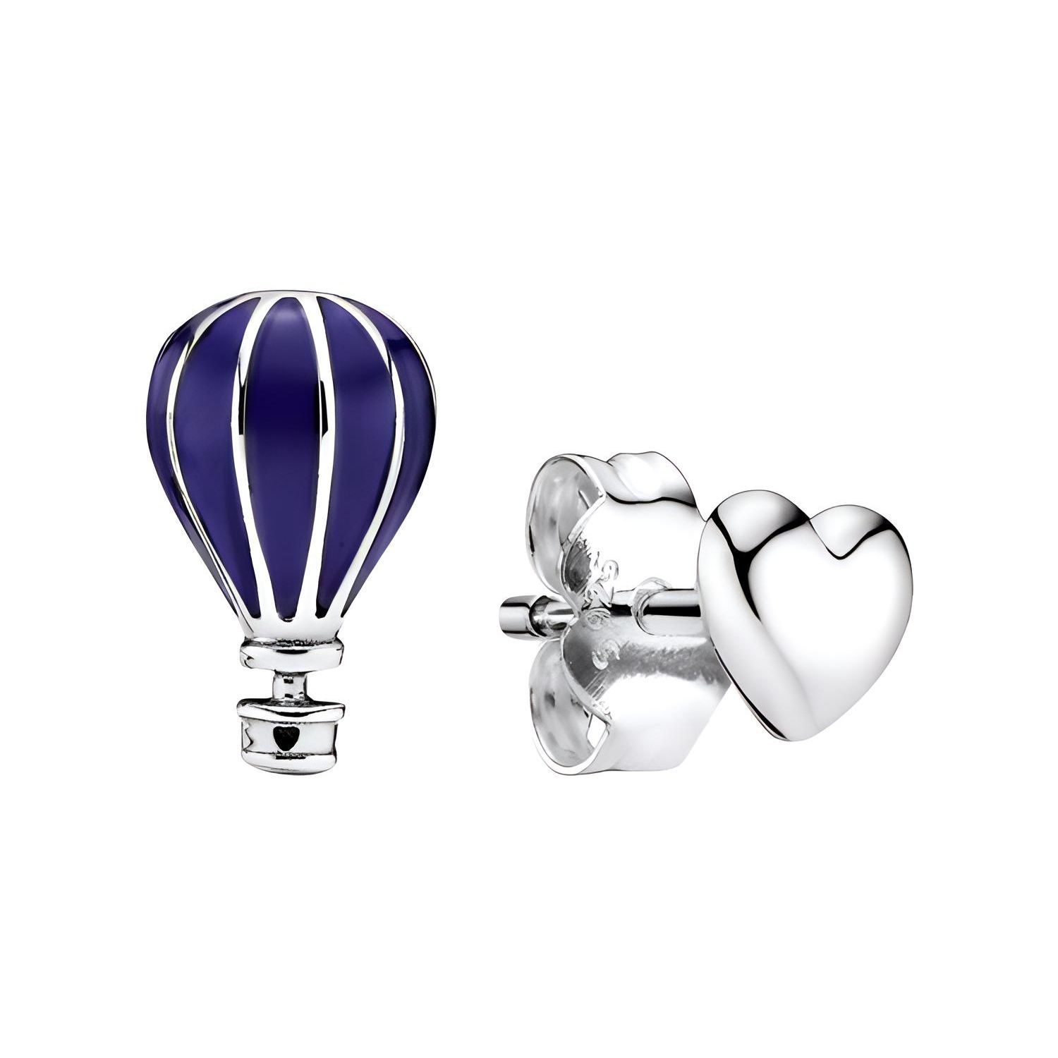 Pandora Blue Hot Air Balloon And Heart Earrings Women earrings 298058EN195 Blue