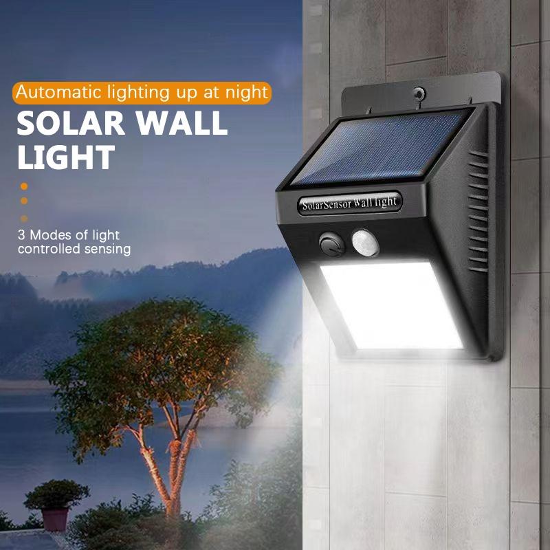 Outdoor PIR Motion Sensors Waterproof Light Modern LED Solar Wall Lamp Courtyard Decoration Lights porch Garden Fence Path Light