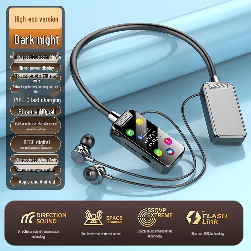 2024 New Model Bluetooth Sports Neckband Earphones - Wireless, ENC Noise Reduction, Long Battery Life