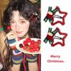 1-2Pcs Christmas Plush Star Hair Clips Side Hairpin Clip New Year Decoration Shattered Clips Hair Accessory Headwears Winter