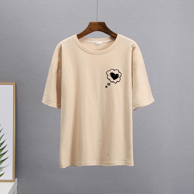 Hirsionsan Graffiti Grafik T-Shirt Damen Sommer Einfache Druck T-Shirts Baumwolle Elegant Damenkleidung Locker Lässige Pullover Tops
