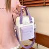 Y2K Cute Cartoon Cat Ita Shoulder Bags Mini Women Casual Crossbody Bag Kawaii Girls Transparent Pocket DIY Display Nylon Handbag