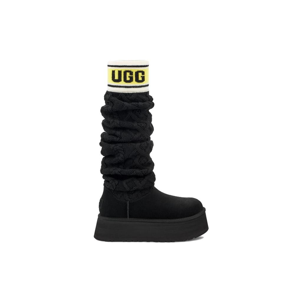 UGG Classic Sweater Letter Tall Boot Black Women's 1144044-BLK