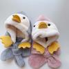 Cute Penguin Baby One Piece Scarf Hat Children Warm Headgear Bonnet Kids Plush Ear Protection Cap