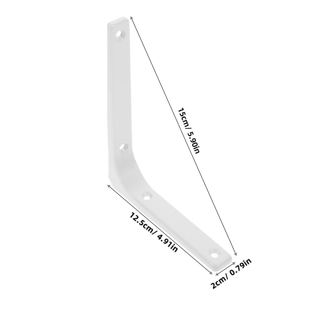 4Pcs Industrial L Shape Brackets Sturdy Wall Mounted Shelf Holder for Living Room Bedroom DIY Floating Shelf Project