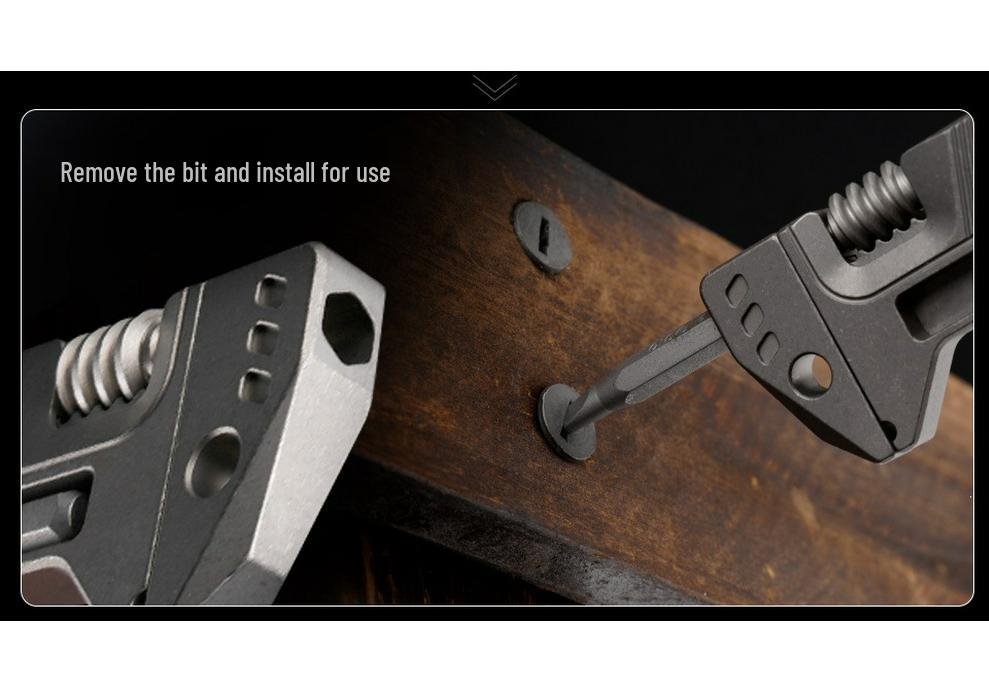 Titanium Alloy Mini Multi-tool: Wrench, Screwdriver, EDC Bit, Bottle Opener