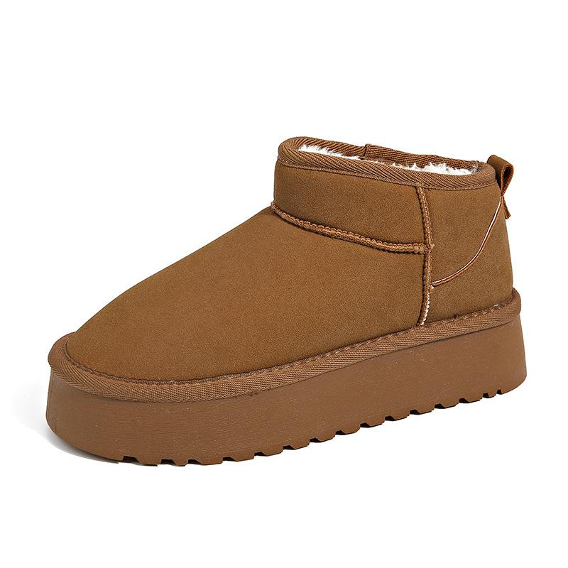 Fleece Middle Help Snow Boots Women's Winter New Student Is Commuting Warm Casual Platform Cotton Shoes G