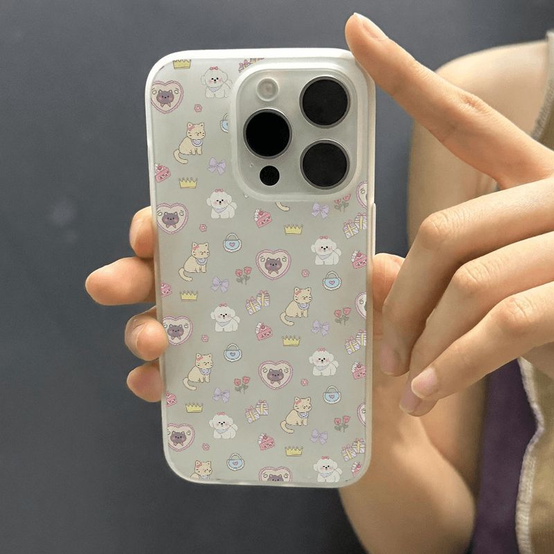 Loving Cats and Dogs for IPhone17 for Apple 16 Women's Phone Case 13 Promax Cartoon 14 Transparent 12