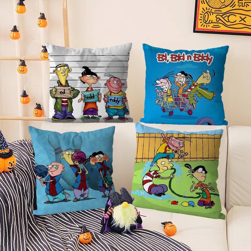 E-Ed Edd N Eddy Pillow Case Home Dorm Chair Back Short Plush Double-Sided Printing Office Nap Time Cushion Cover