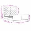 Bed Frame with Headboard Black 140 x 200 cm Fabric