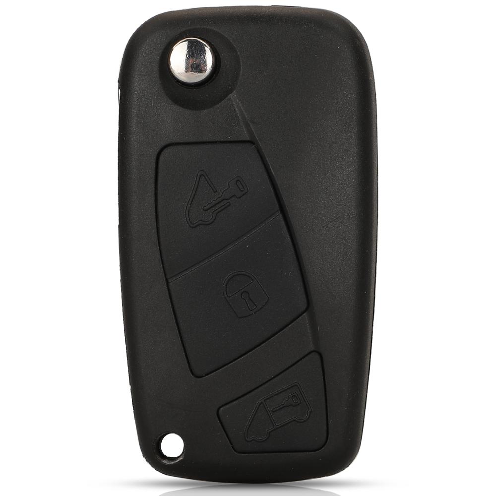 jingyuqin Remote Folding Car Cover Key Shell Case For Fiat Iveco Daily (2006 - 2011) GT10 Blade Keyless Fob 2/3Buttons 3B-BLACK