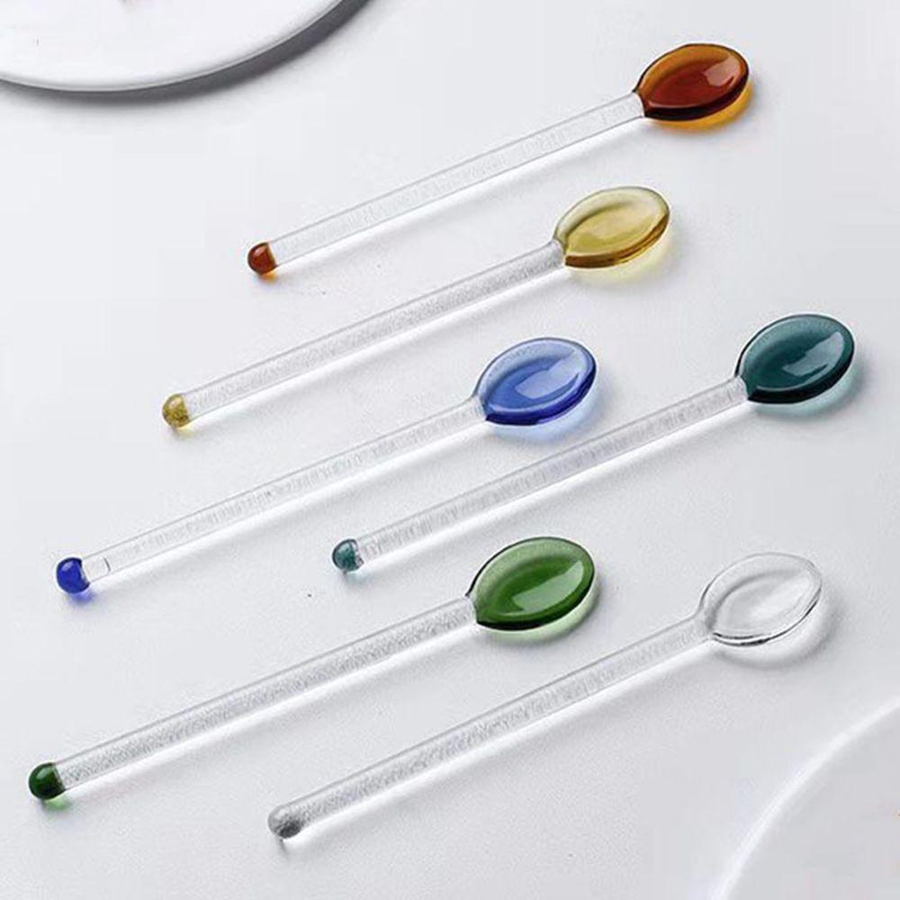 Espresso Glass Stirring Tool Heat-Resistant Stirrer Scoop Coffee Scoop Teaspoon