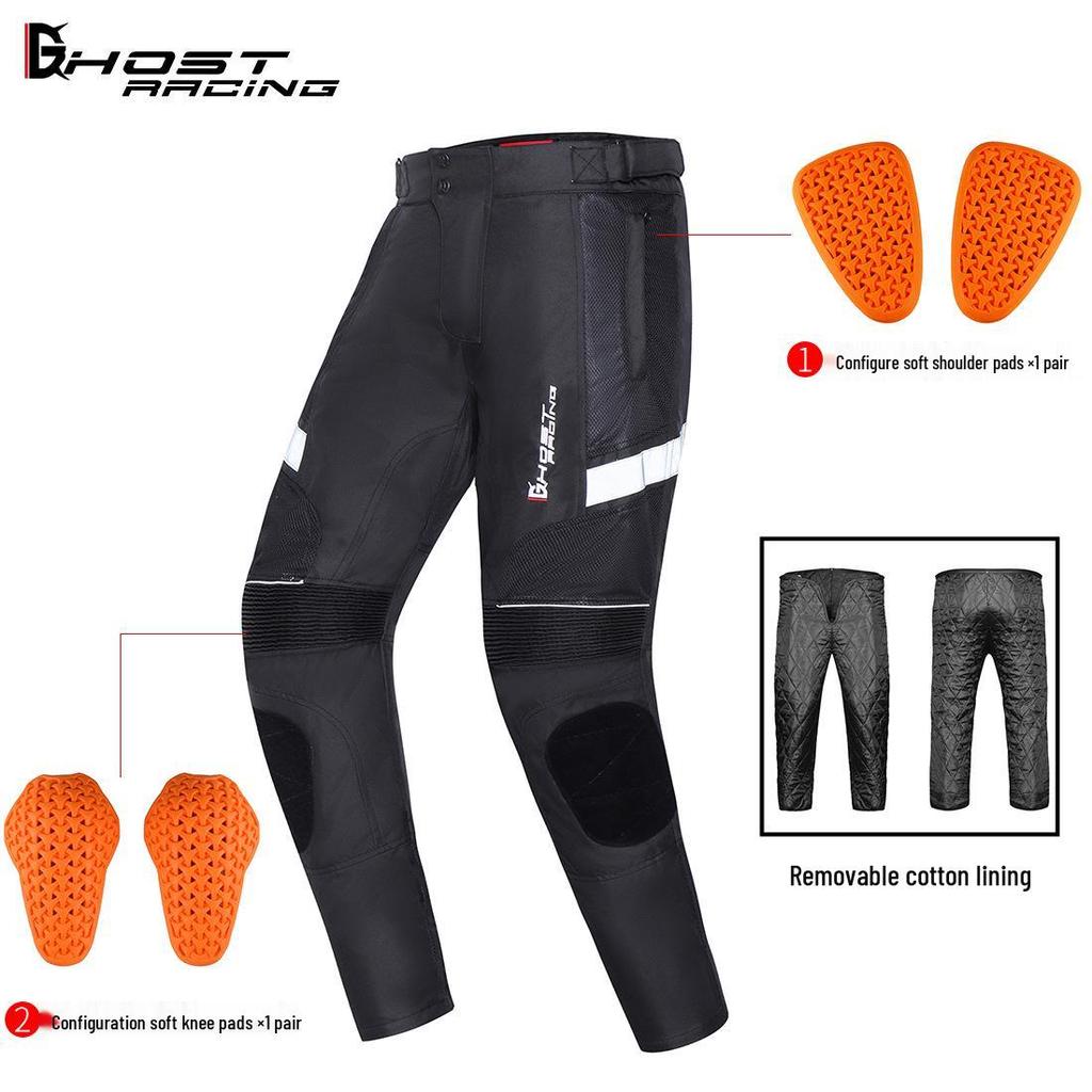 Men's Summer Mesh Motorcycle Racing Suit: Jacket & Fall-Proof Riding Pants Set