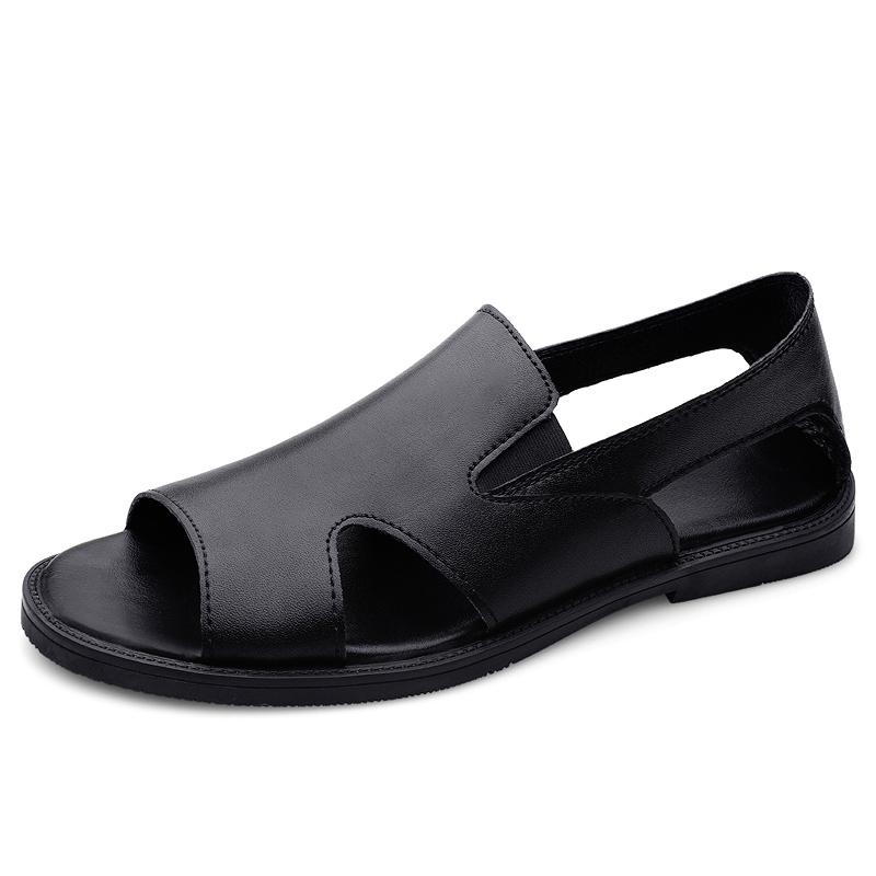 

Модные мужские сандалии для отдыха на открытом воздухе, дышащая мягкая летняя обувь, нескользящая пляжная обувь, новый дизайн, мужская обувь для купания в воде, новые быстросохнущие сандалии 45 чёрный