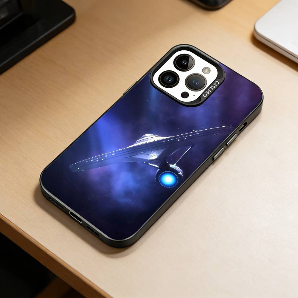 S-Star Trek Ships   Phone Case For iPhone 17,16,15,14,13,12,11 Plus,Pro Max,XS,Colorful Silver Black Cover