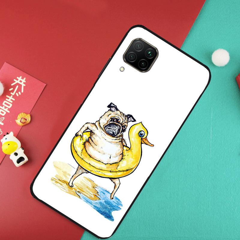 Süßer Mops Hund Für Huawei Nova 12S 9 10 SE 7i 8i 11i 12i Y60 Y61 Y70 Y72 Y73 Y90 Y91 P20 P30 P40 Lite Hülle