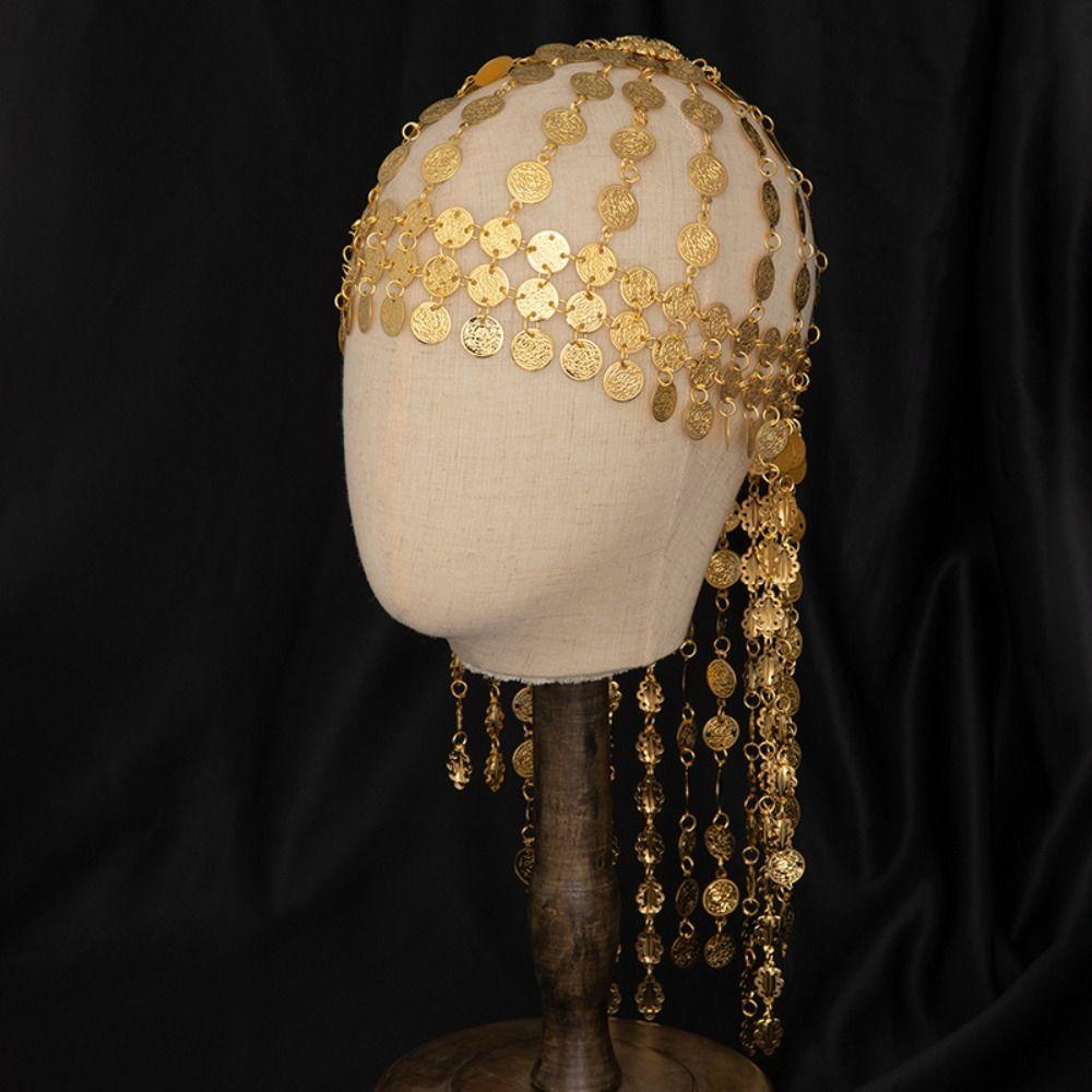 Korean Style Exotic Forehead Chain Fairy Long Tassels Hair Chain Forehead Ornament  Hair Jewelry