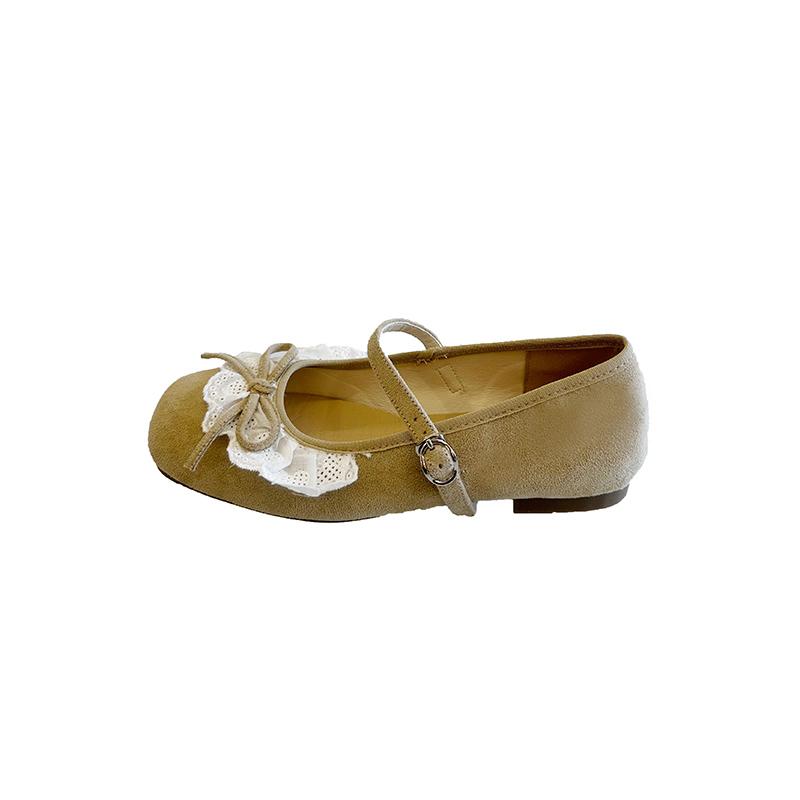 Fashion 2025 New Lace Edge Lefu Shoes Flat Fashion Spring and Autumn Ballet Shoes High Quality Women's Shoes