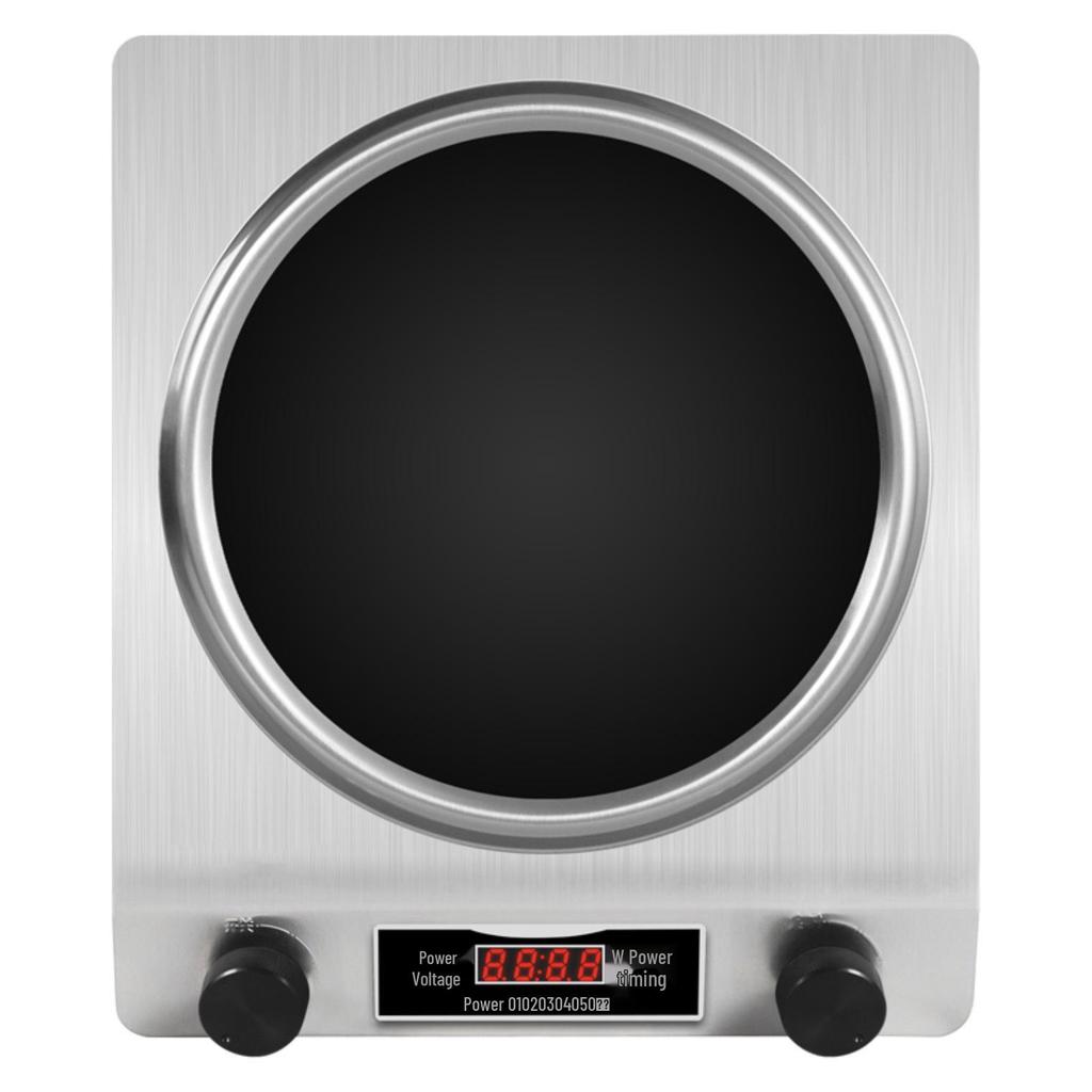 International 3500W Induction Cooker, 110V, EU/UK/US Standards, Commercial Flat and Concave Design