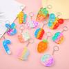 Bubble Popping Keychain Students Office Workers Stress Relief Push Bubble Key Ring Backpack Hanging Decoration Charm