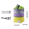 Bike Front Bar Bottle Bag with Two Fasteners, Drawstring Storage Compartment, and Removable Crossbody Carry Option
