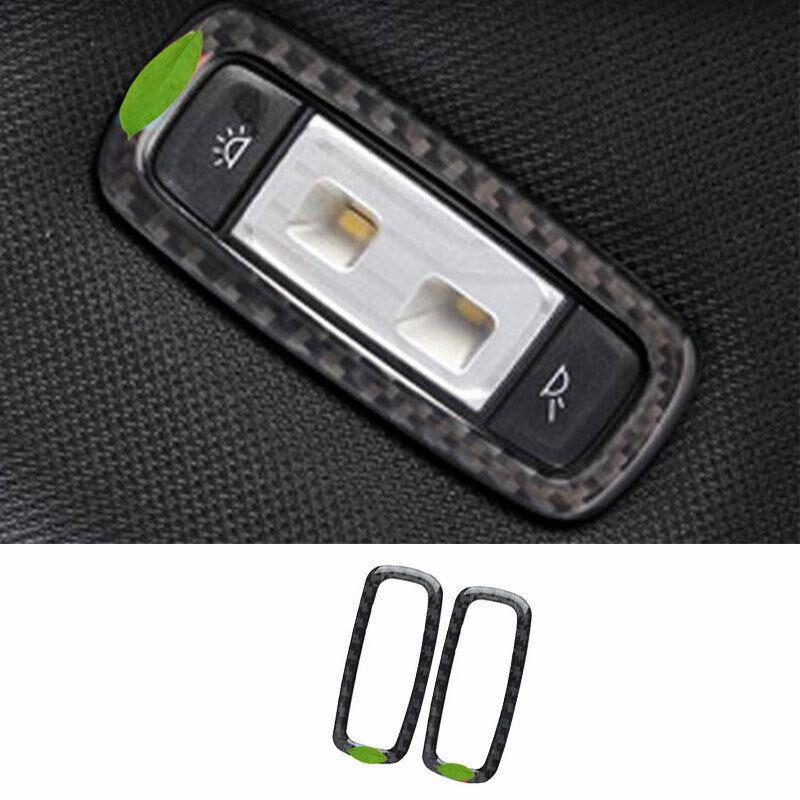 Real Carbon Fiber Rear Reading Light Lamp Frame Trim For BMW 5 Series 2018-