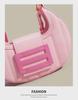 High-Quality Pink Woven Crescent Shoulder Bag - 2024 Summer Collection