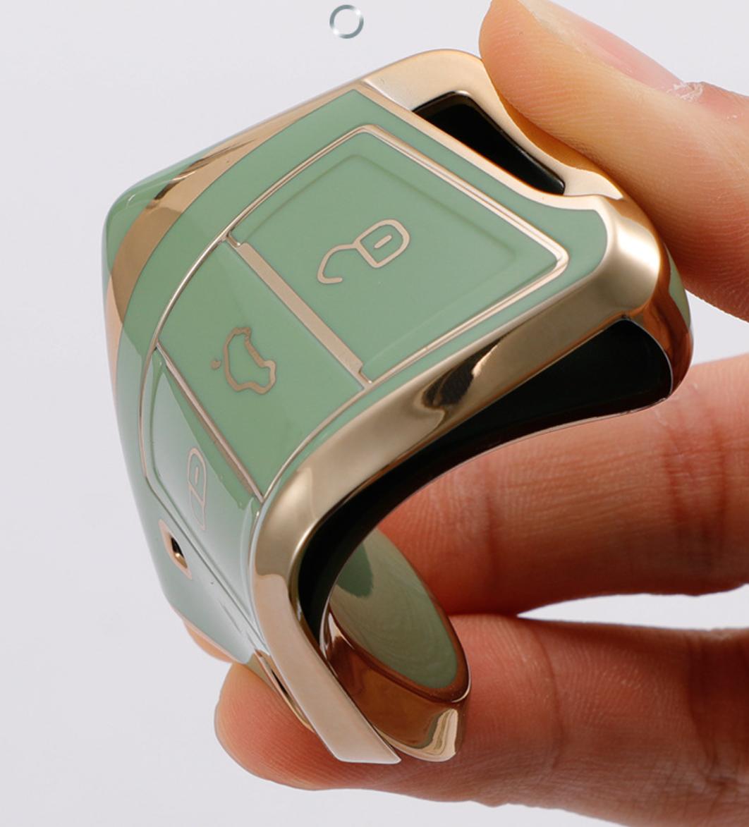 

TPU Car Flip Key Case Cover For VW Volkswagen Golf 7 MK7 Tiguan MK2 SEAT Ateca Leon FR 2 Ibiza Fit Skoda Octavia A7 зелёный