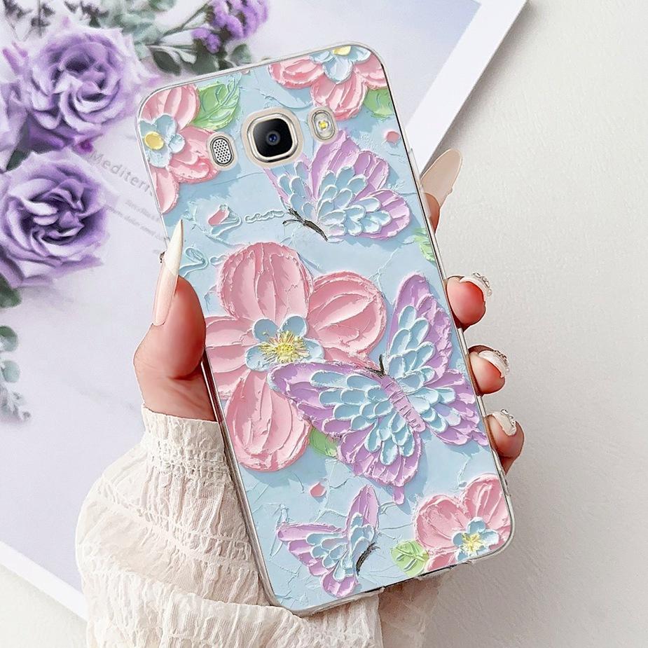 For Samsung Galaxy J5 2016 Case SM-J510F New Luxury Painted Cover Soft Silicone Phone Case For Samsung J3 J5 J7 2016 Fundas Capa