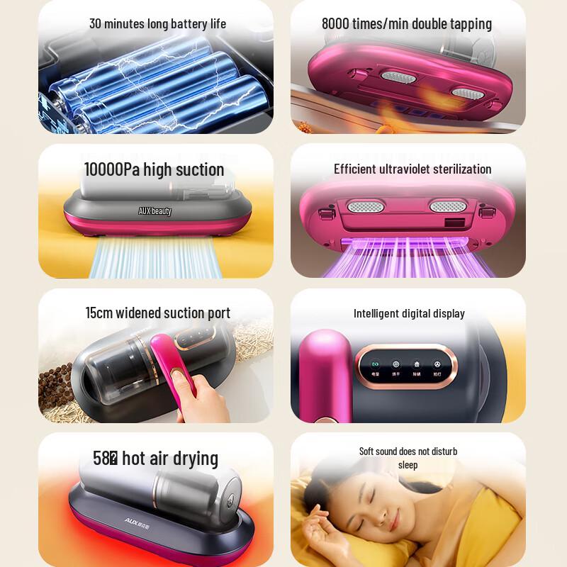 Aux Wireless Handheld Mite Removal Vacuum Cleaner