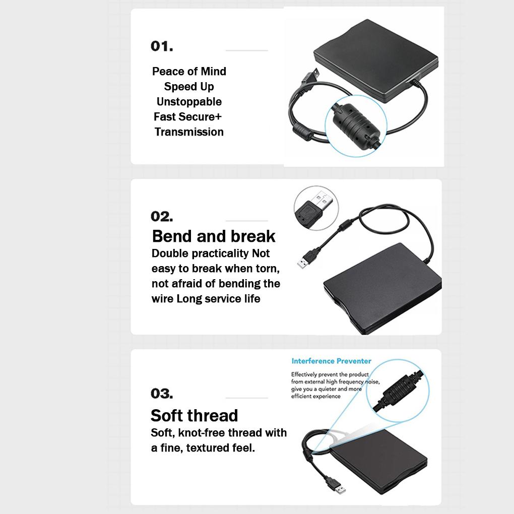 TYPE-C Floppy Drive WINME/2000/XP Compatible Fast Data Read And Write Speeds USB Mobile Floppy Drive