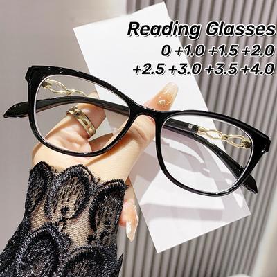 Cat Eye Retro Anti Blue Light Reading Glasse Trendy Women Men Reading Glasses Artistic Single High-definition Glasses