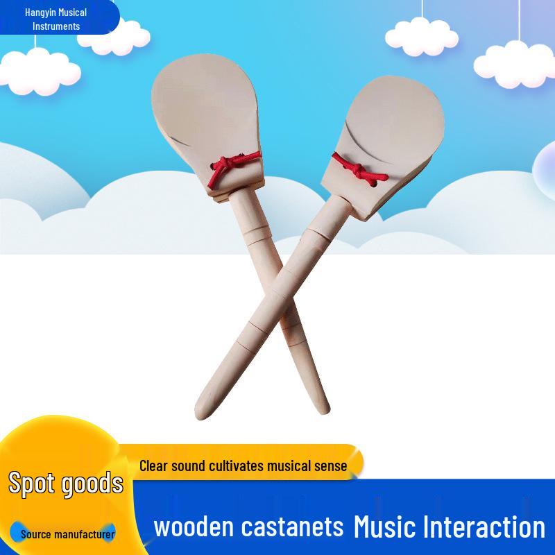 Wooden Children s Castanets for Early Education - Orff Percussion Instrument for Kindergarten and Teachers 15