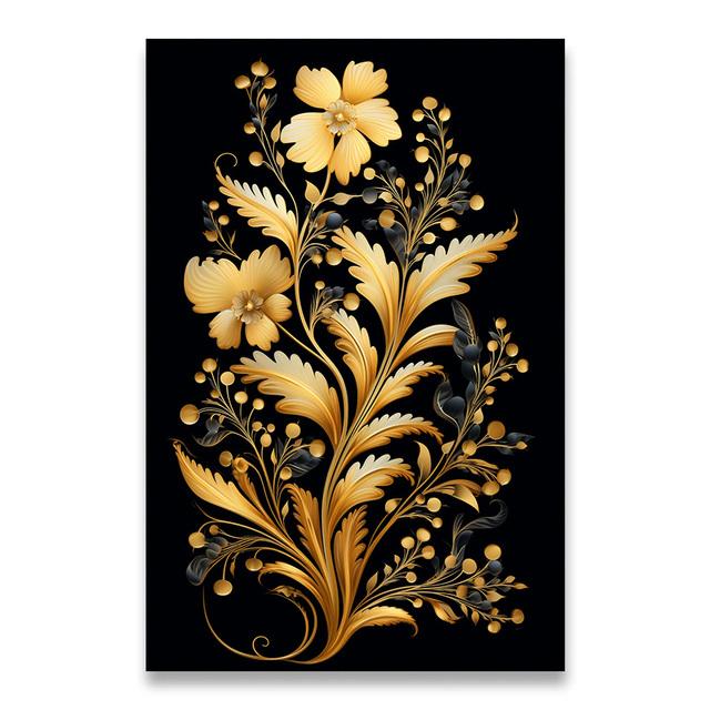 1pcs Canvas Painting Dark Golden Flower Wheat Canvas Painting Decorative Paintings Wall Decor Art Mural Wall Decoration for Home No Frame