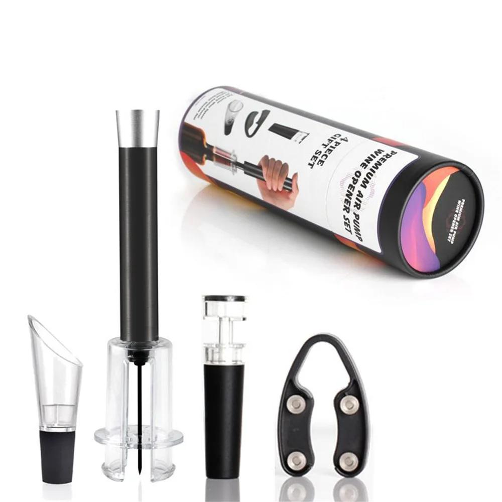 Wine Bottle Opener Air Pump Corkscrew Air Pressure Vacuum Red Wine Corkscrew Pin Type Corkscrew Tool Wine Cork Cap Opener Set