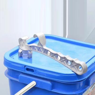 Metal Can Opener Lid Tool Silver Buckets Lid Wrench Aluminum Alloy Oil Drum Driver Lid Can Opener Home Hand Opener Removal Tool
