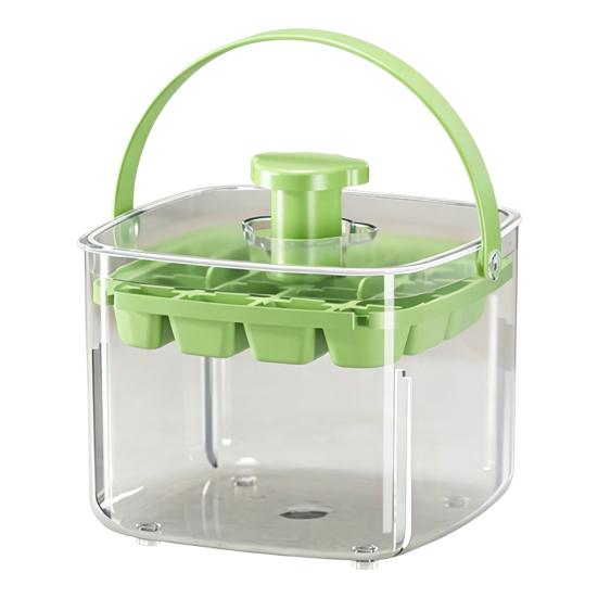 

Пресс-релиз Форма для кубиков льда с ручкой для переноски Большая силиконовая форма для морозильной камеры Герметичный аппарат для изготовления льда для домашних вечеринок Single Layer