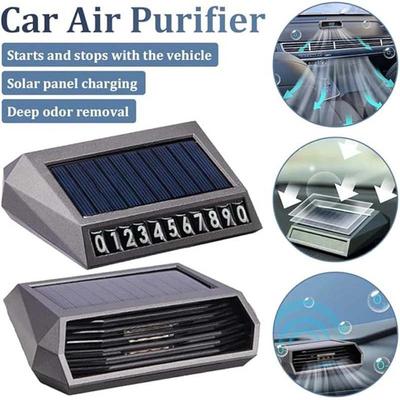 Solar Energy Powered Car Air Purifier Ozonizer Anion Odor Eliminator Ozone Generator Mobile Phone Number Air Purifier For Car