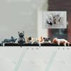 5Pcs Cute Kitten Decoration Creative Sleeping Cat Doll Home Ornaments Toy Cat Car Interior Landscape Decoration Adorable Gifts