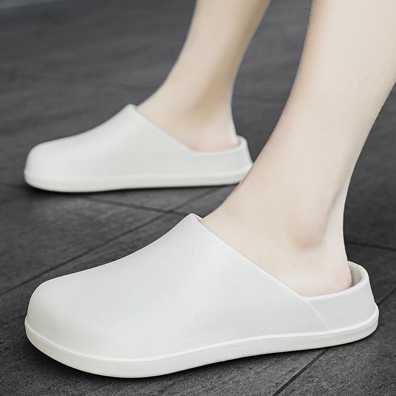 Men Design Sandals Summer Outdoor Half  Shoes Soft Slippers Light Beach Shoes Non Slip Men Cloud Sandal