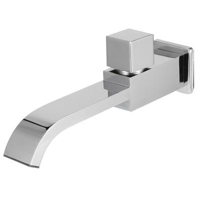 G1/2 Grifo de Pared Monomando Frío Caño Cascada para Lavabo/Fregadero Accesorio de Baño(Color Cromo )