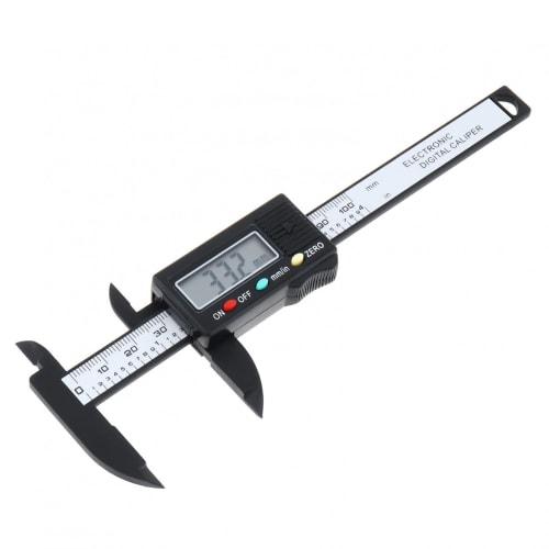Smgda Digital Caliper, 100mm Carbon Fiber, for Inner and Outer Diameter, Depth, and Step Measurements, LCD Electronic Micrometer, for Carpentry DIY, W