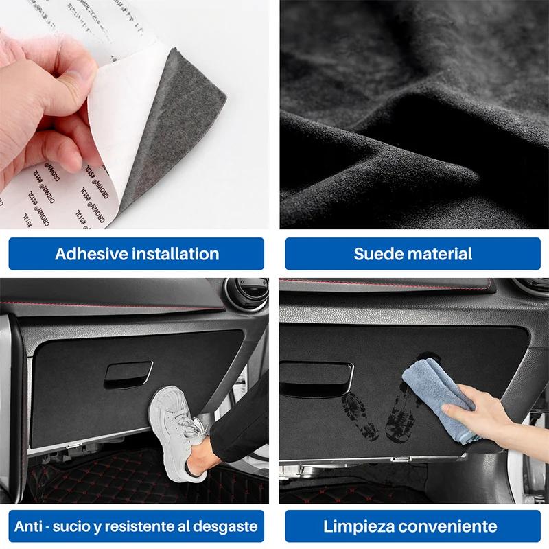 For Subaru BRZ/ Toyota GT86 2012 2013 2014 2015 2016 2017 2018 2019 2020 LHD RHD Car Copilot Box Anti-kick Suede Protect Sticker.