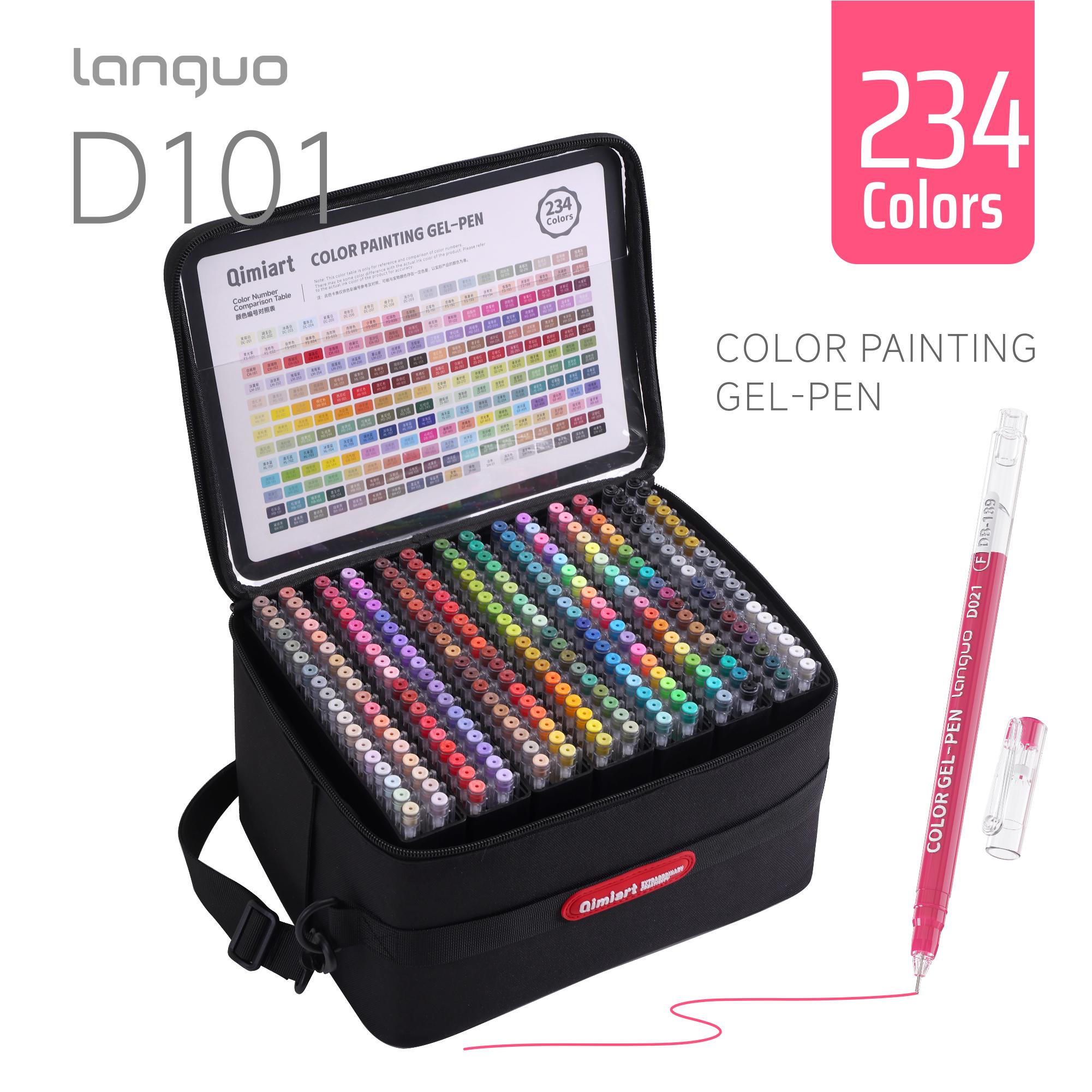 

Languo 234colors/252 PCS Multi-Color Handbook Pen 0.6mm Large Capacity Gel Pen Marker Pens Set School Office Supplies Stationery